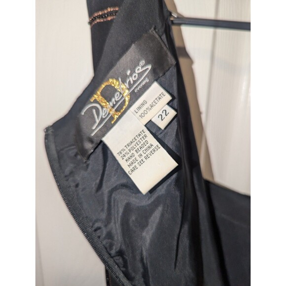 Demetrios Evening Gown Size 22 Black Beaded Dress And Blazer - Picture 8 of 8